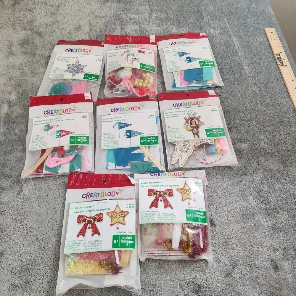 Chrisymas Ornament Craft‎ Kits LOT OF 8  Creatology Sealed DIY NEW Tree, Star +